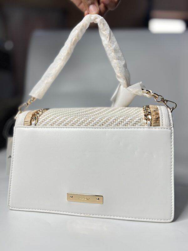 Aldo white shoulder bag